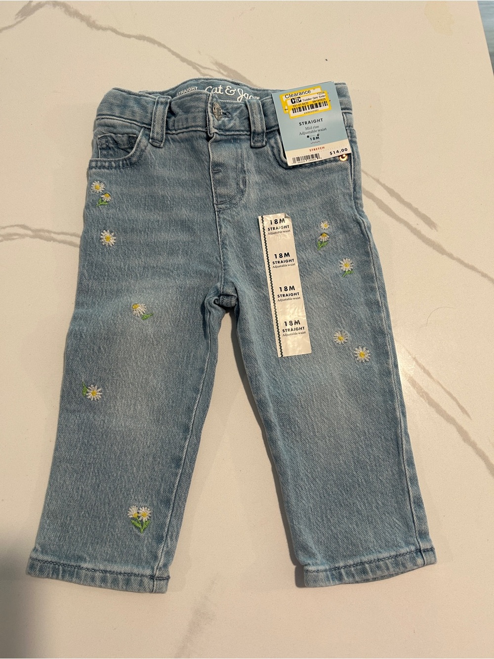 18m - floral jeans